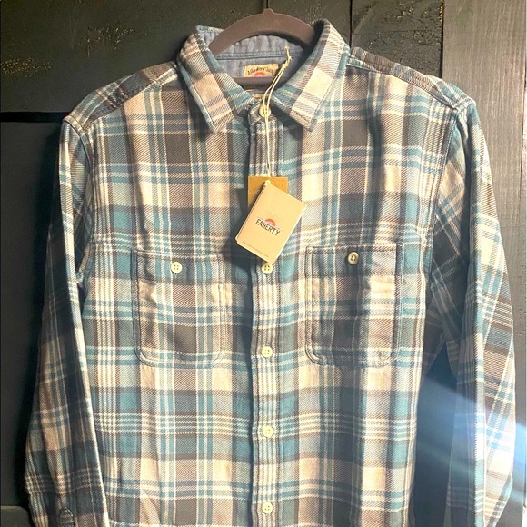 Faherty Brand Road Trip Stretch Shirt OCP-OCEANA PLAID Size Small EUC NWT - Picture 8 of 11
